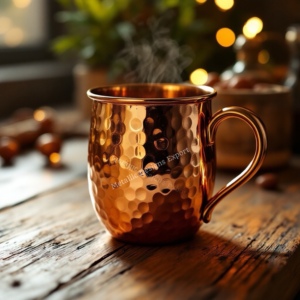 Tasse en cuivre martelé écologique de 16 oz, verres à mule de Moscou fabriqués à la main de qualité supérieure pour bars restaurants coffrets cadeaux - Product Image 5