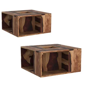 Natural Wooden Coffee Table Farmhouse Designed Living Room Decorative Coffee Table Manufacturer From India