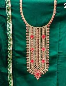 Trajes de Salwar Kameez de tamaño libre de diseñador moderno para mujer, ropa de fiesta tradicional india y paquistaní bordada a mano - Product Image 2