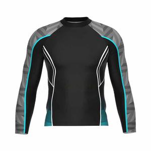Matériel Durable Hommes Rash Guards Chemises Design Classique Imprimer Nouveau Élégant O-Neck Fitness Workout Bodybuilding Wear Rash Guards - Product Image 1