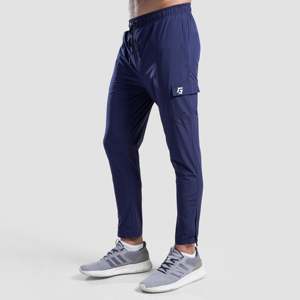 Pantalon Homme 100% Coton Force, Coupe Slim, Bleu Marine, Décontracté, Taille Élastique, Logo Personnalisable, Fermetures Éclair Décoratives, Tailles XL à 6XL - Product Image 3
