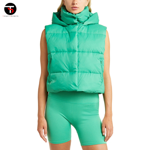 2025 Offre Spéciale personnalisé femmes chaud sans manches bouffant vers le bas gilet de haute qualité respirant coton hiver gilet - Product Image 3