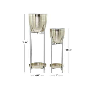 กระถางต้นไม้โลหะเกรดคุณภาพแบบชนบทสำหรับตกแต่ง2024สำหรับบ้านและสวนแบบอินเดีย - Product Image 5