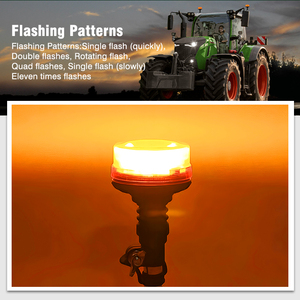 Luce di Segnalazione <span class=keywords><strong>LED</strong></span> ECE R10 R65, Impermeabile, Flessibile, Montabile su Tubo, Lampeggiante Ambra per Trattori - Product Image 3