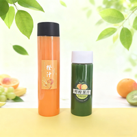 Bouteille ronde vide de boisson de jus de boisson réutilisable d'animal familier de 16 floz 500ml avec les bouchons à vis blancs ou noirs mats de pp
