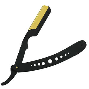 Maquinilla de afeitar recta de alta calidad para hombre Titan, maquinilla de afeitar dorada húmeda de acero inoxidable con cómodo diseño de Garganta Cortada para Peluqueros - Product Image 3