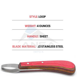 Premium acier inoxydable sabot coupe boucle couteau feuille poignée professionnel maréchal-ferrant outil cheval vache sabot soin Durable pointu - Product Image 5