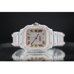 Montre de luxe très demandée, entièrement automatique, avec mouvement en quartz serti de diamants Moissanite VVS, bracelet en acier inoxydable, disponible en promotion - Product Image 6