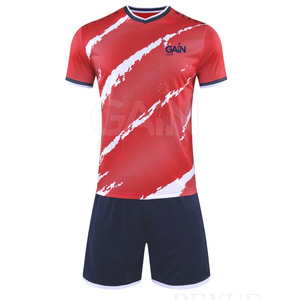 Nouveau Maillot de Football d'Équipe 2025 Personnalisé, Dernier Design, Léger, Respirant, à Manches Courtes, Séchage Rapide, par Sublimation, Faible MOQ - Product Image 1