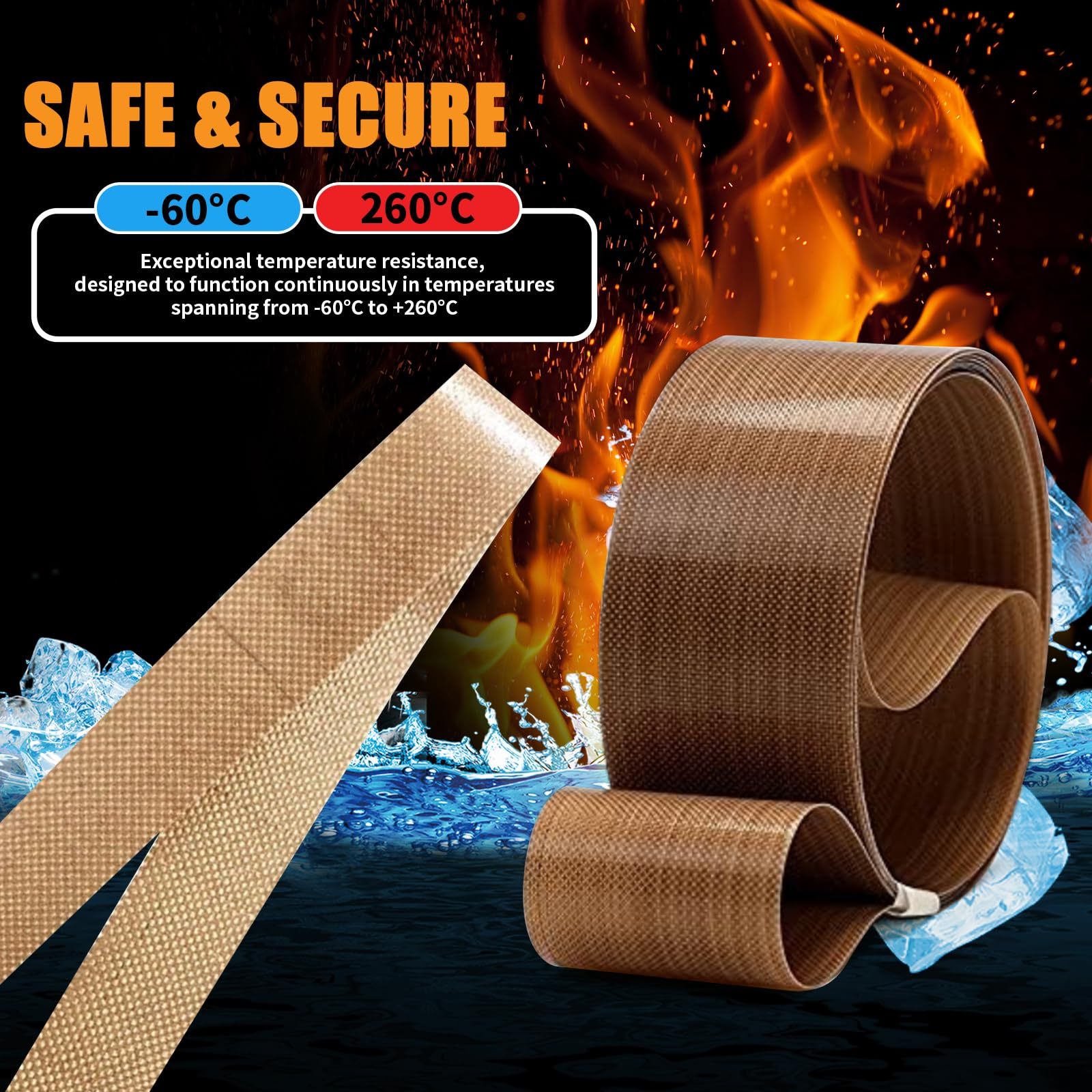 50 PTFE-Förderbänder 750 X 15 Mm – Hitzebeständig -60 Bis +280°C – Für FR900/FR770 Siegelmaschinen – Braun
