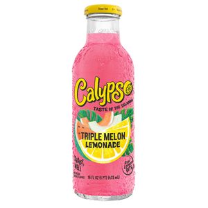 Boisson gazeuse Calypso Triple Melon Lemonade 473 mL, boisson fruitée en bouteille avec de vrais morceaux de citron - Product Image 5