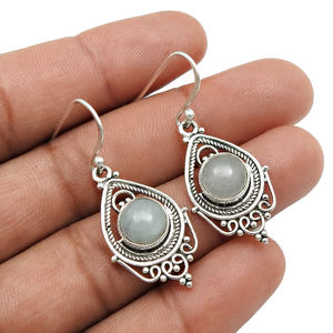 Magical Pink Color Wholesale High Quality Natural <b>Rose</b> <b>Quartz</b> Gemstone 925 Sterling Silver <b>Earrings</b> Women Fashion Fine Jewelry - Product Image 6