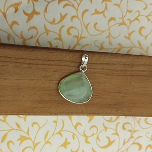 Pendentif en argent sterling artisanal bohème à facettes aigue-marine pendentifs de créateur bohème pendentif en pierres précieuses naturelles bohème - Product Image 4