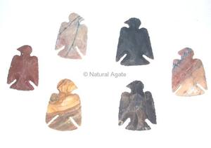 Punta de flecha de vidrio con forma de corazón múltiple Natural más vendida, Ágata obsidiana tallada en técnica artesanal de piedras preciosas a granel - Product Image 3