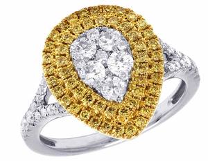 Bague de fiançailles et de mariage de luxe pour femmes Iced Out 925 Sterling Silver VVS Moissanite Round Diamond Finger Pinky Ring - Product Image 1