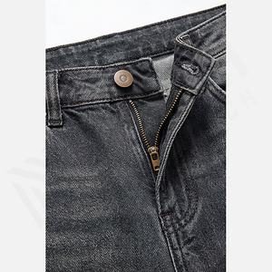 Stylish Customized Color Denim <b>High</b> <b>Waist</b> Straight Casual <b>Jeans</b> With Breathable Soft Stretch Fabric Friendly Wholesale Custom - Product Image 4