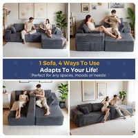 Sofá Cama Modular Seccional de Espuma sin Huesos, Comprimido al Vacío, en Caja, Personalizado, para Sala de Estar