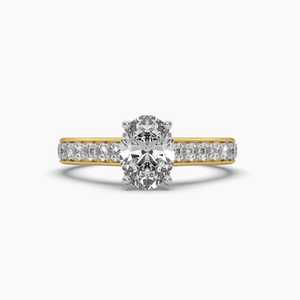 Bague de fiançailles en diamant Moissanite taille ovale au design unique Anniversaire de mariage à la mode et cadeau de fête disponible au prix d'exportation - Product Image 1