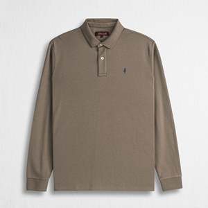 Wholesale High Quality Comfort <b>Long</b> <b>Sleeve</b> Polo <b>T</b>-<b>shirts</b> Collar Luxury 100% Cotton Polo <b>Shirt</b> for Man. - Product Image 1