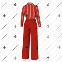 Delta grec | Sigma | Theta | Vêtements de sororité DST prêts à être expédiés Ensemble de 2 pièces formel pour femmes: chemise habillée avec pantalon à jambes larges