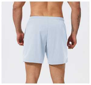 Pantalones cortos deportivos para correr de diseño personalizado para hombre, cintura elástica cómoda, pantalones cortos de malla de verano para nadar, playa, gimnasio, patrón sólido - Product Image 2
