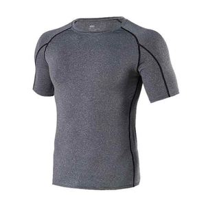 Listo para enviar tren de secado rápido compresión poliéster camisetas hombres elástico gimnasio camisas - Product Image 5