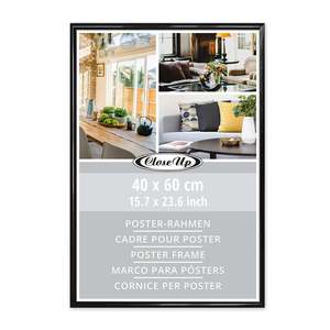 Simple Black <b>Plastic</b> 40x60cm Poster <b>Frame</b> Double Sided Photo <b>Frame</b> with Silver Metal Custom Size Decorative <b>Picture</b> <b>Frame</b> - Product Image 2