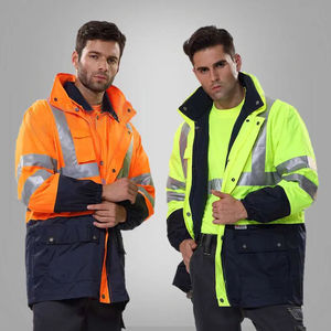 Chaqueta de Lona de Alta Visibilidad para Invierno, para Hombre y Mujer, Chaqueta de Trabajo Reflectante, Impermeable, Aislada, para Clima Frío, Protección Frontal - Product Image 6
