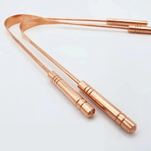 Limpiador de lengua 100% de cobre puro para la higiene bucal, raspador de lengua de cobre para un aliento fresco, cuidado bucal ayurvédico de cobre - Product Image 4