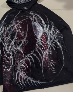 Haute qualité hommes hiver 100% coton personnalisable fermeture éclair lavé en détresse imprimé Logo sweats à capuche hommes sweat à capuche zippé pour marque - Product Image 4