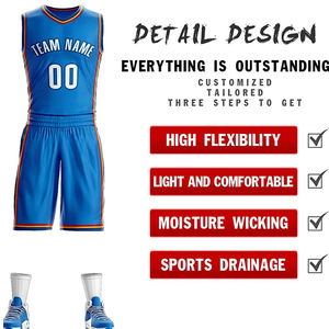 เครื่องแบบบาสเก็ตบอลแบบปรับแต่งได้เครื่องแบบบาสเก็ตบอลเสื้อบาสเก็ตบอลแบบปรับแต่งได้2025ใหม่ - Product Image 2