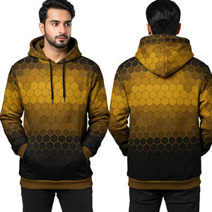 Pull à capuche d'hiver élégant pour hommes Design radial dynamique Streetwear tendance pour l'intérieur et l'extérieur Technique de teinture unie - Product Image 4