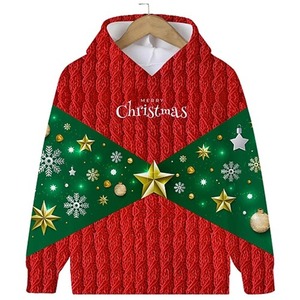 Sudadera con Capucha Estampada en 3D para Hombre, Estilo Navideño, Informal, Estilo Urbano, 100% Poliéster, 220g, Calidad Superior, 2026 - Product Image 6