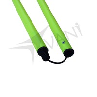 Poteau de slalom en PVC jaune de haute qualité, durable, avec ressort, pliable, équipement d'entraînement de football