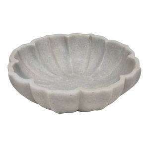 Cuenco para servir con diseño de pétalos de mármol blanco Natural de primera calidad, cuenco de fruta artesanal de lujo para Decoración de mesa de comedor, cuenco para servir - Product Image 4