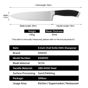 มีดสแตนเลสสำหรับเชฟมืออาชีพ - Product Image 6