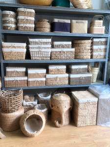 ตะกร้าเก็บผักตบชวาอุปกรณ์จัดระเบียบบ้านทำมือเป็นมิตรกับสิ่งแวดล้อม - Product Image 4