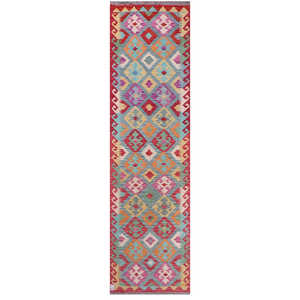 พรมกิลิมแบบมีสายรัด ไมมานา อัฟกานิสถาน ขนาด 292 x 80 ซม. - Product Image 1