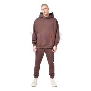 Sweat à capuche streetwear pour homme, 100% coton, surdimensionné, tissu français, uni, teinture unie, logo imprimé à l'écran, broderie - Product Image 4