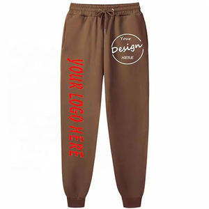 Personalizado 350gsm Puff impreso 100% algodón hombres Jogging pantalones sueltos pierna ancha cintura alta Casual estilo deportivo - Product Image 6