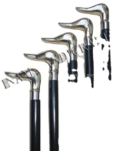 골동품 황동 오리 손잡이 지팡이, 골동품 지팡이, 디자이너 지팡이 및 지팡이