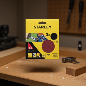 Stanley 125 mm pour disques de ponçage Velcro, multi-pack avec accouplement rapide - Product Image 3