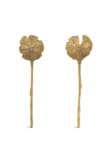 Cuillère dorée en forme de fleur en métal inoxydable de gros à long manche pour café, thé et mariage pour restaurant, maison, hôtel et cadeaux - Product Image 3