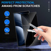 3 packs de protection d'écran en verre pour Samsung S24 S23 Ultra Plus.