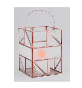 Portavelas colgante con acabado en polvo negro de alta calidad, Metal y vidrio, precio razonable, linterna de vela de terrario - Product Image 2