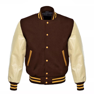 Wholesale Men Custom Cotton <b>Fleece</b> Baseball <b>Jacket</b> Letterman Baseball <b>Jacket</b> Letterman winter <b>Jacket</b> for Men - Product Image 5