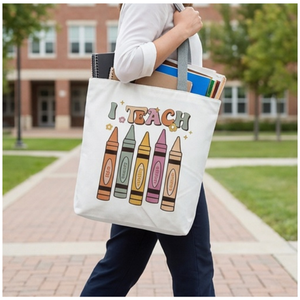 Sac fourre-tout en toile à motif de crayons pour l'appréciation des enseignants, sac à bandoulière réutilisable pour le shopping, cadeau amusant pour la salle de classe, usage quotidien, 27x37cm - Product Image 2