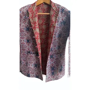 Women's Multicolor <b>Quilted</b> Jacket Printed Reversible Design Regular Fit Full Sleeves Casual Wear Button Closure 2 Pockets Jacket - Product Image 1