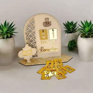 Ramadan Decoration <b>Gold</b> <b>Mirror</b> Acrylic Mosque Silhouette Islamic Ornament Eid Mubarak Tabletop Sign Plaque Desktop <b>Stand</b> Piece - Product Image 6