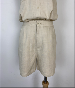 Pantalones cortos de lino y viscosa personalizados, listos para enviar, resistentes a la decoloración y al encogimiento, de fabricante vietnamita, elegantes. - Product Image 5
